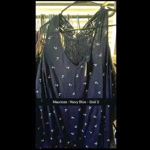 Maurices Tank Top - Navy Blue - Size 2 - New With Tags